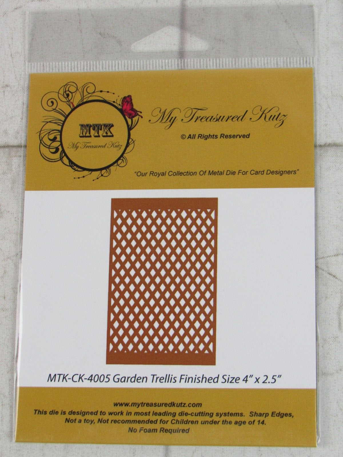 My Treasured Kutz, Metal Die, Garden Trellis, MTK-CK-4005