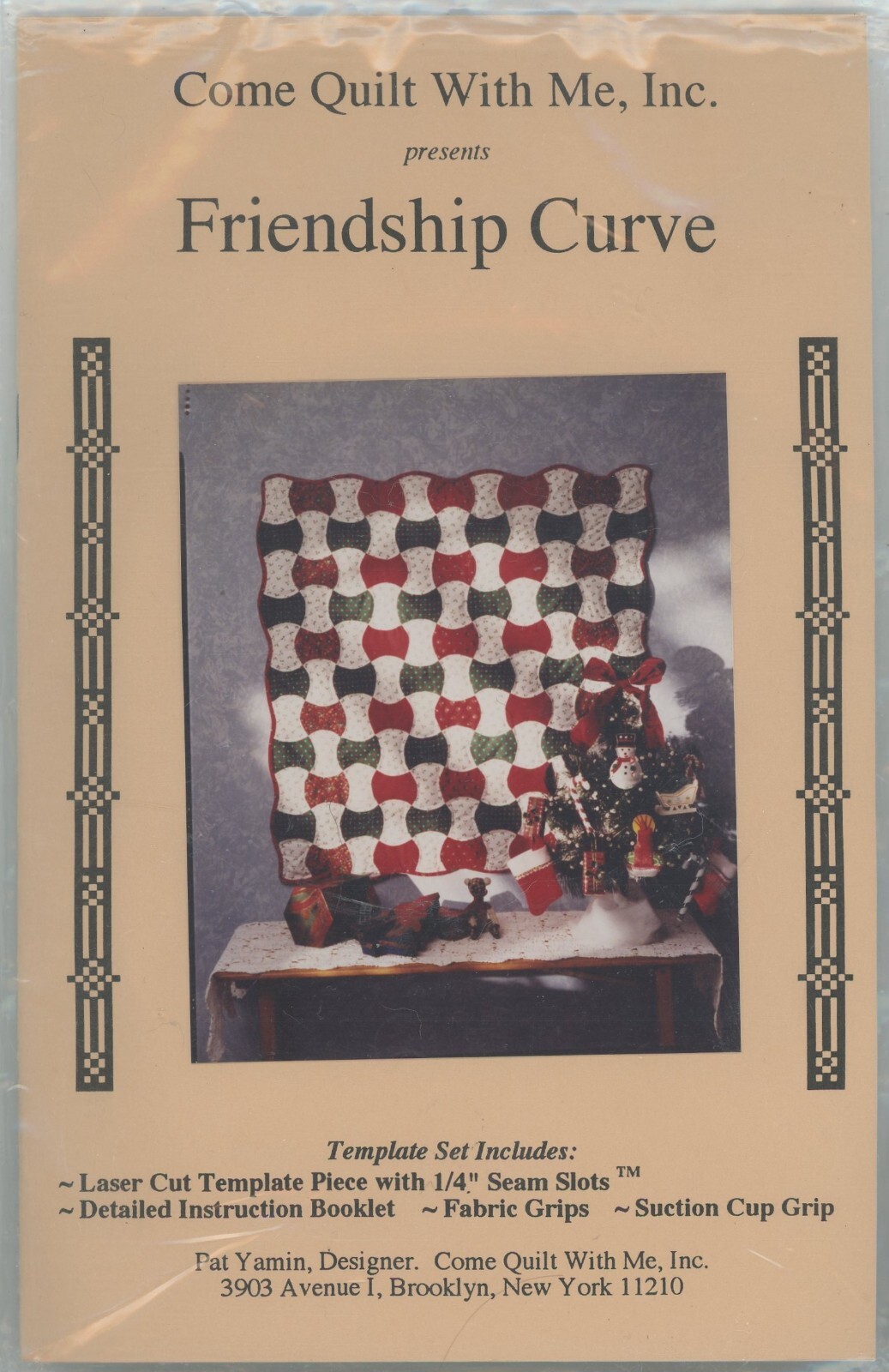 Come Quilt With Me Pat Yamin Friendship Curve Acrylic Template Quilting Pattern