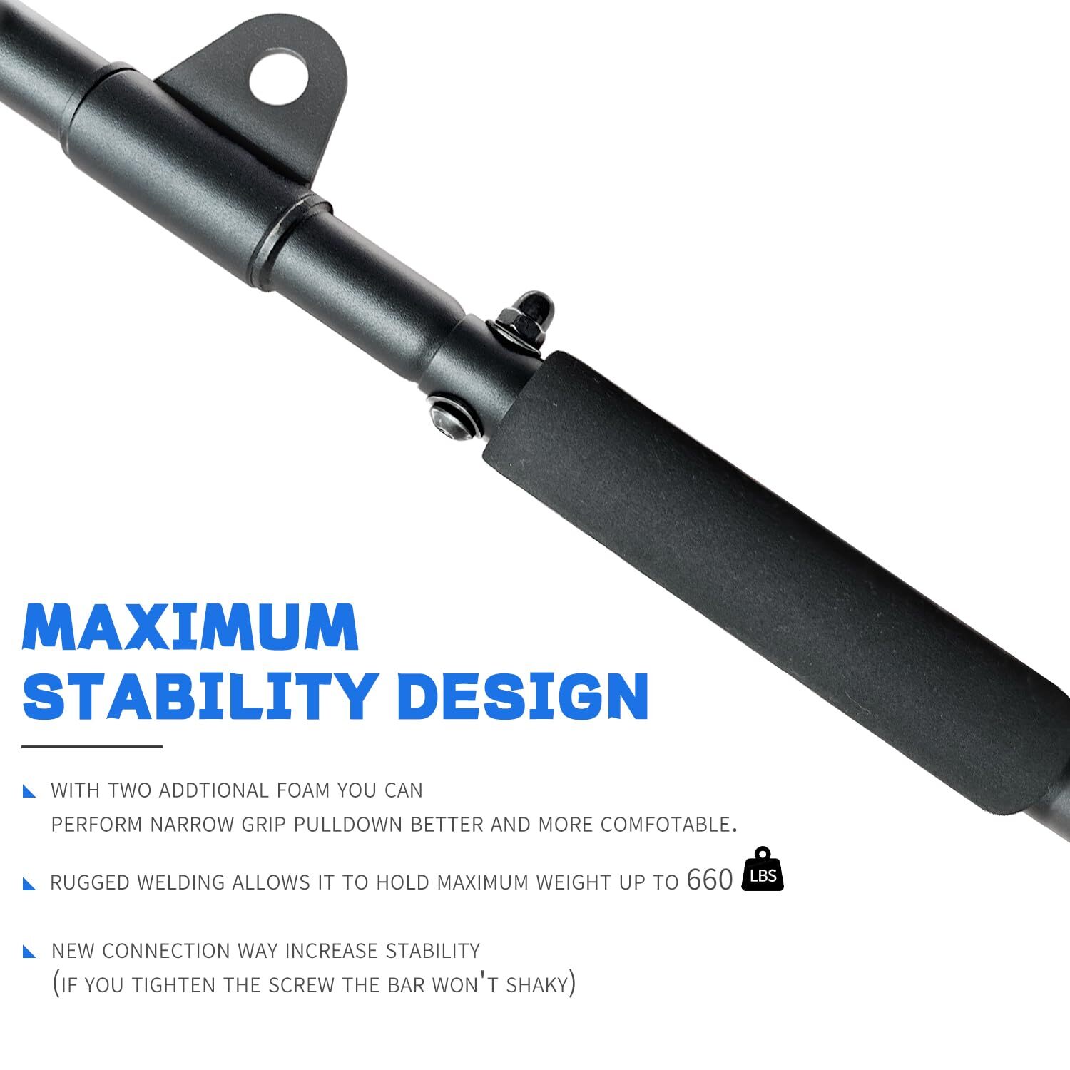 Rotating LAT Pull Down Bar 39.4'' LAT Pulldown Attachments for Pulley System ...