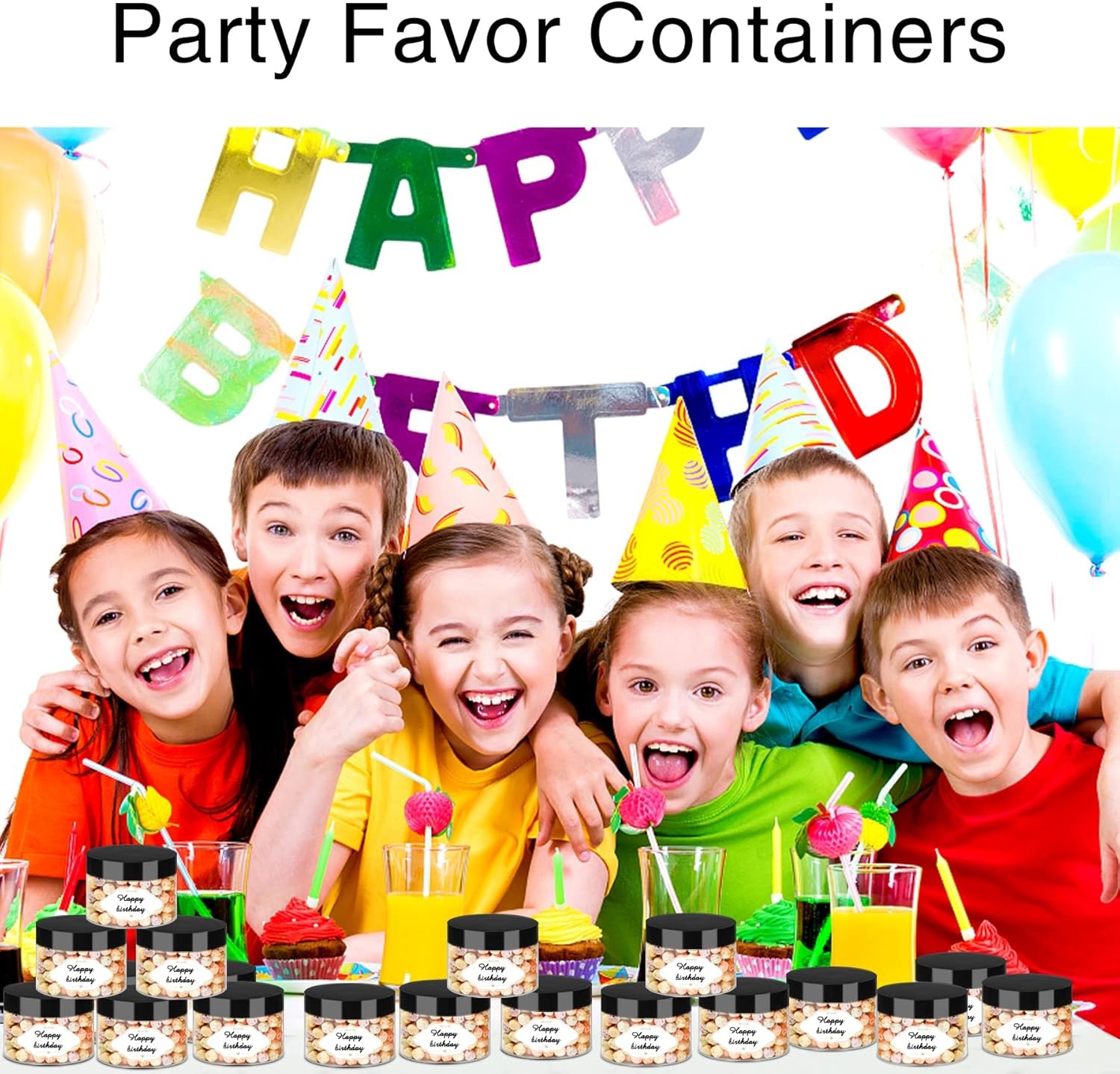 Plastic Jars with Lids, 4 OZ Slime Containers 72 Pcs Empty Clear Plastic Jars