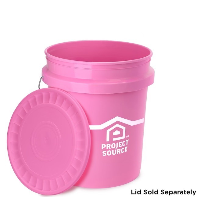 Project Source Pink 5-gallon Plastic General bucket