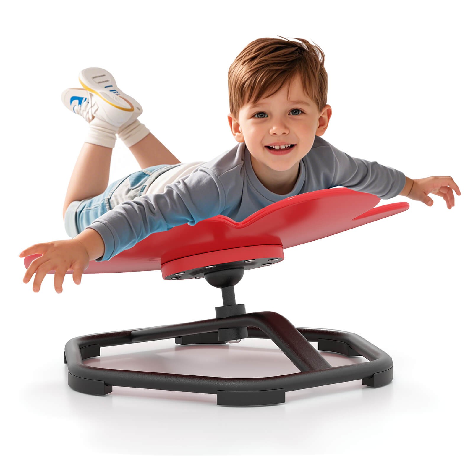 Kids Sensory Swivel Chair w/Non-Slip Metal Base for Autistic Kids Indoor Outdoor