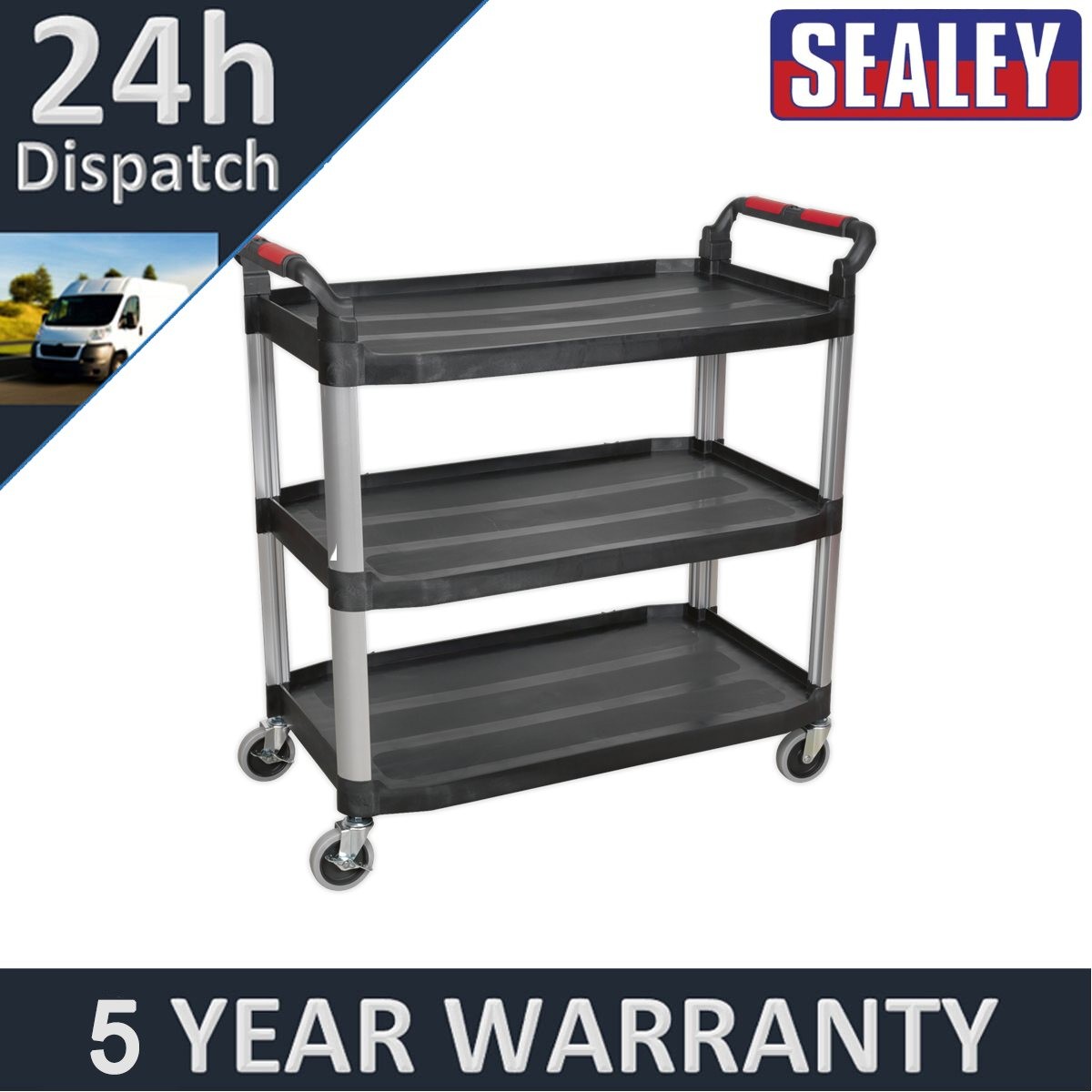 Sealey Composite Workshop Trolley 3-Level/3 Wall CX310