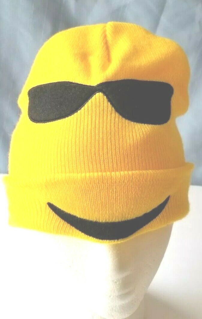 New W/Tag someone's name inside Kool Sunglass Adult Imoji Beanie Knit Cap unisex