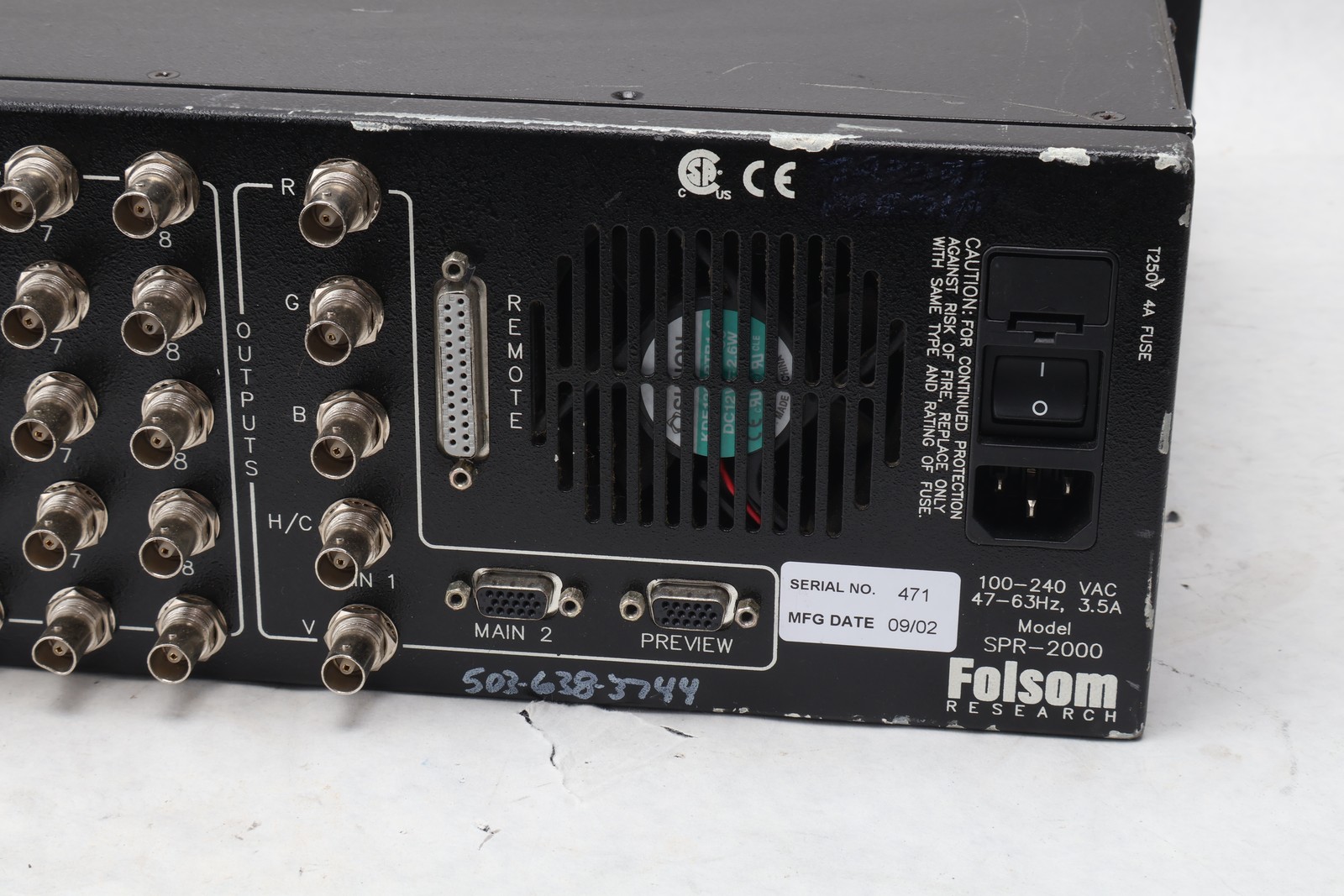Folsom Research SPR-2000 Professional Video Processor Presentation System Unit