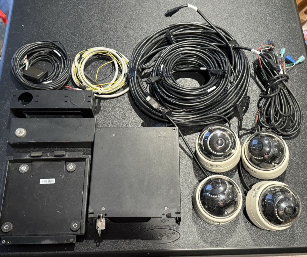 Seon Trooper TL4 TL-4 DVR Surveillance System 4 CQ902A Cameras & Wiring & Hrd Dr