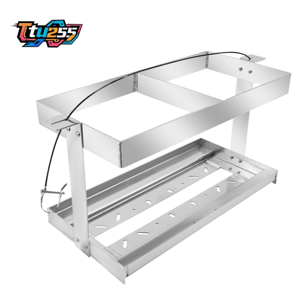 Aluminum Trailer-Mount Race Fuel Jug Holder - For Two 5 Gallon Fuel Containers