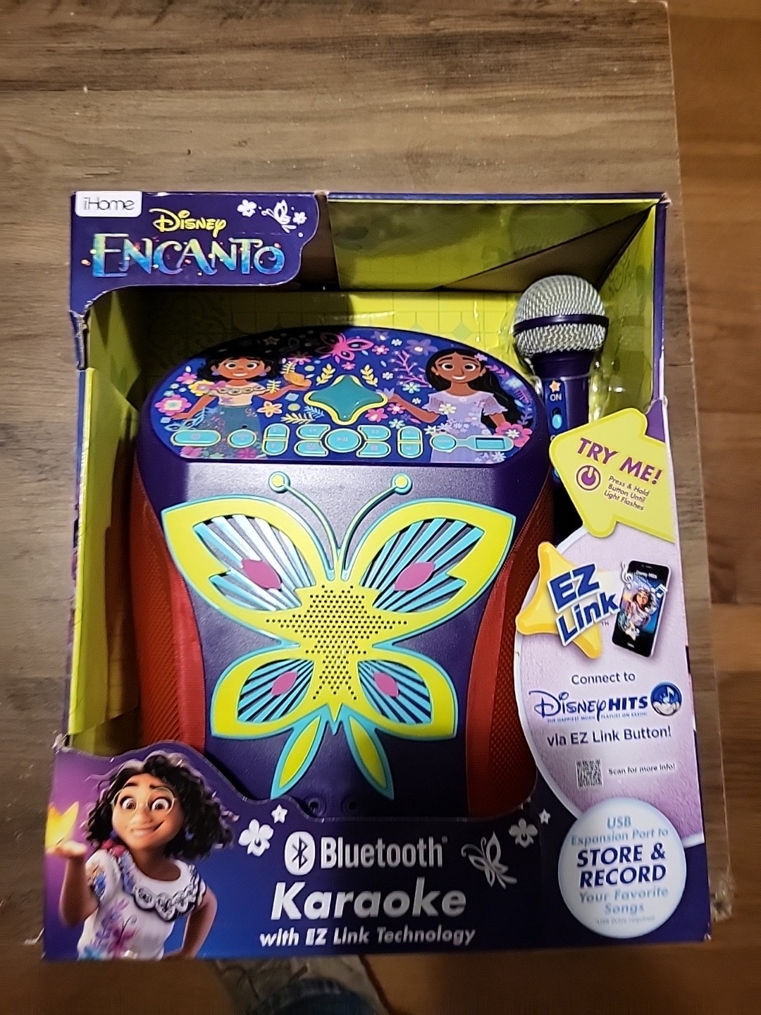 DISNEY ENCANTO BLUETOOTH KARAOKE MACHINE & MICROPHONE WITH EZ LINK TECHNOLOGY