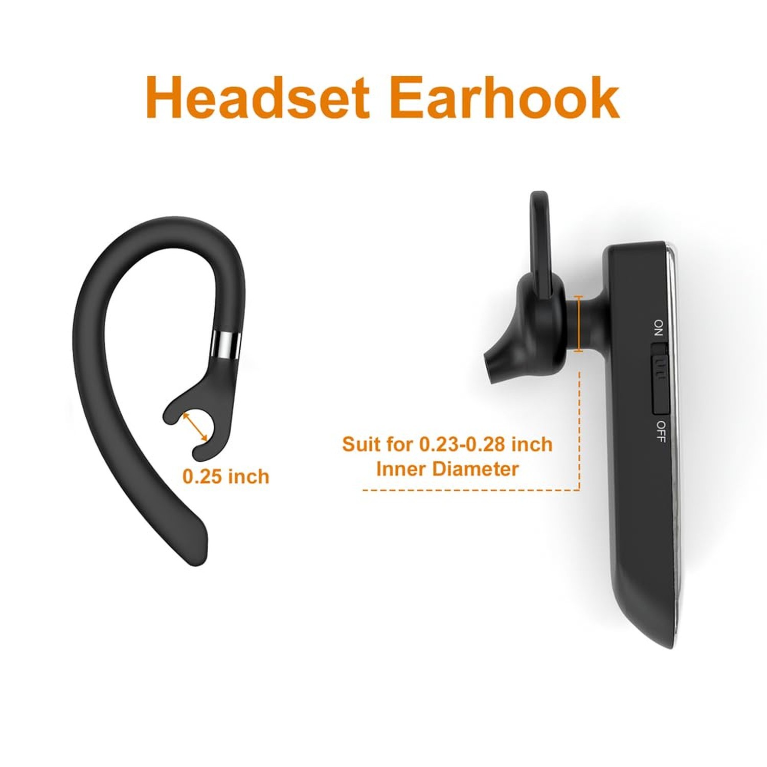New bee Ear Hooks Replacement Ear Hook Clips- Snap-in Headset Spare Clamp Hoo...