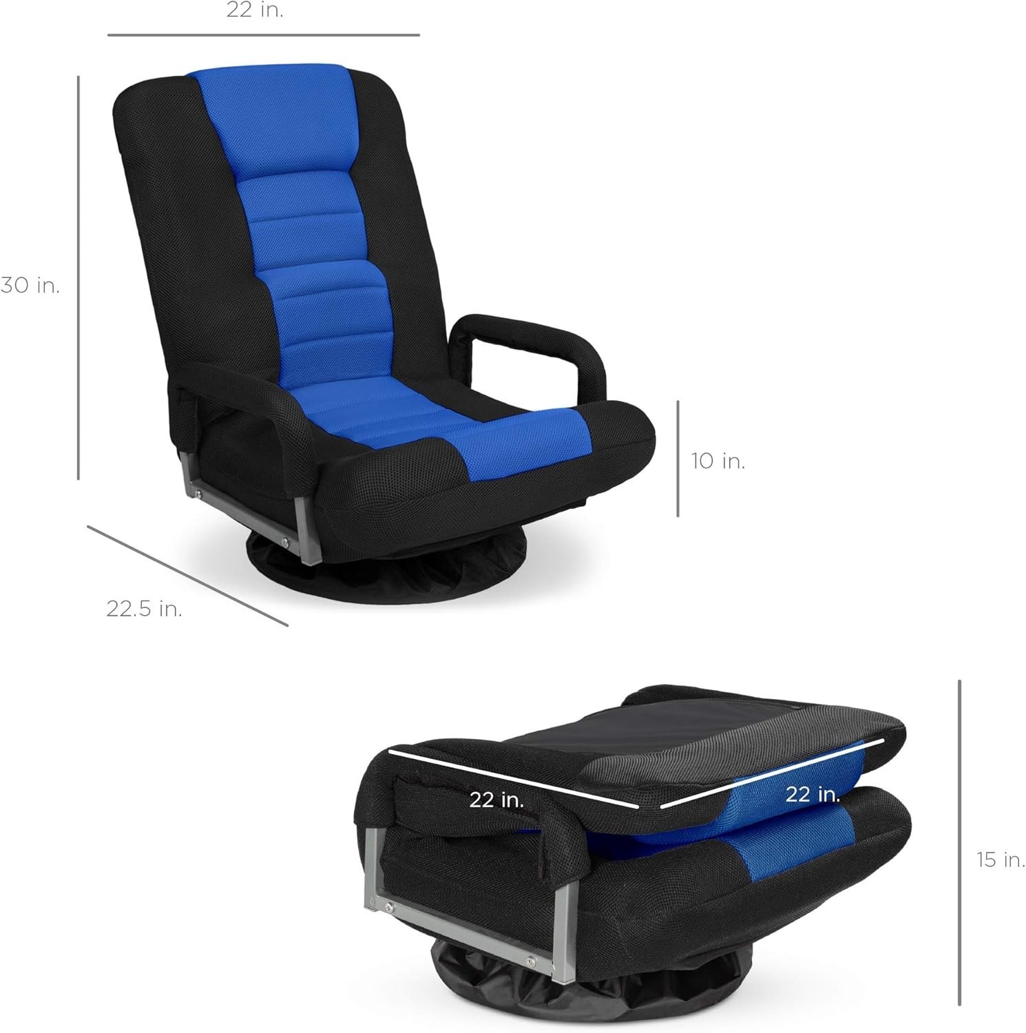 Swivel Gaming Chair 360 Degree Multipurpose Floor Chair Rocker for TV, Readin...