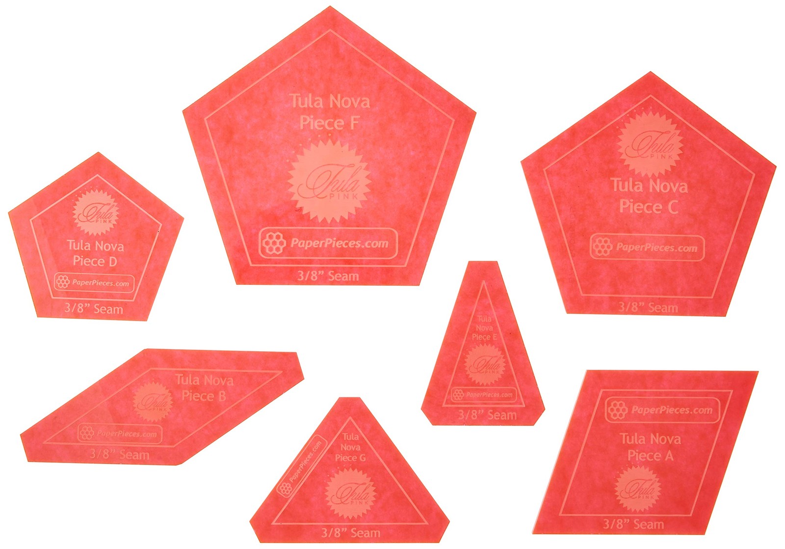 Acrylic Fabric Cutting Template For Tula Nova 7 Piece Set