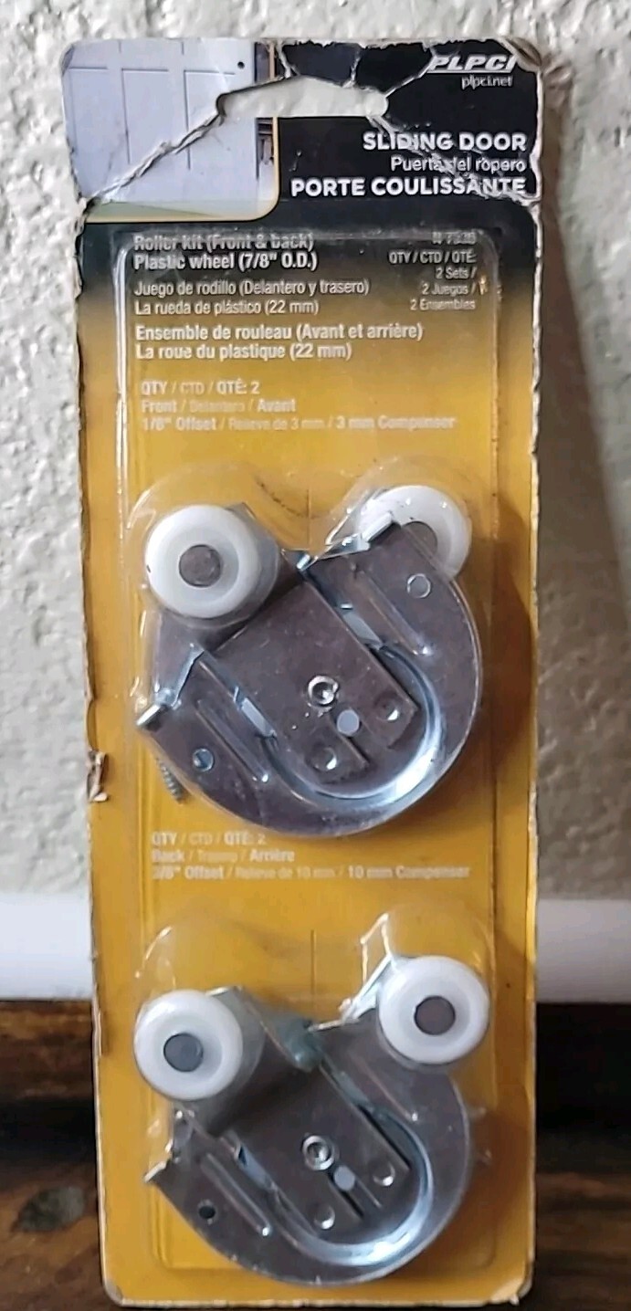 Prime-Line N 7536 Sliding Closet Door Roller Kit 7/8 in. Wheel Diameter