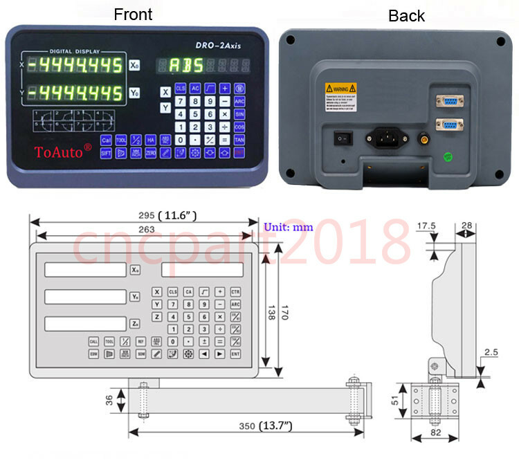 5um /1um Linear Scale Precision Digital Readout DRO Display for Bench Lathe Mill