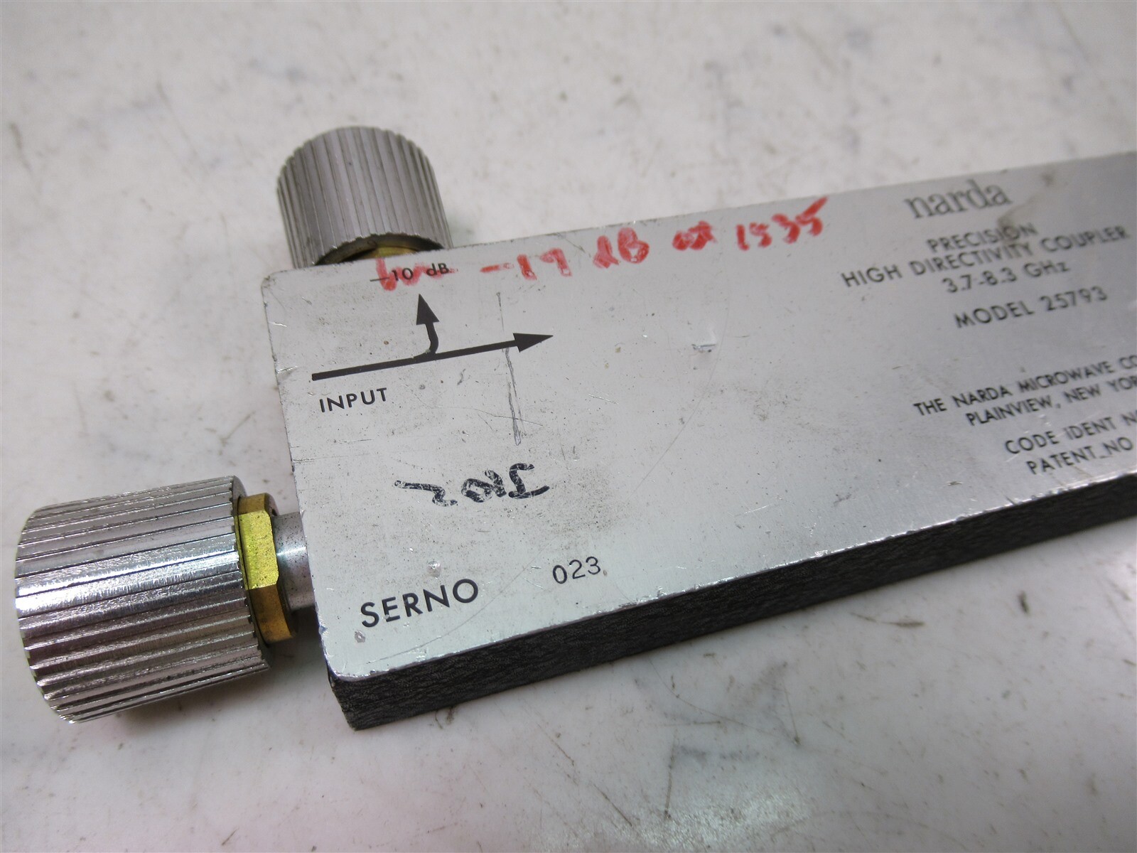 Narda Precision High Directivity Coupler 3.7 - 8.3 GHz Model 25793 Laboratory