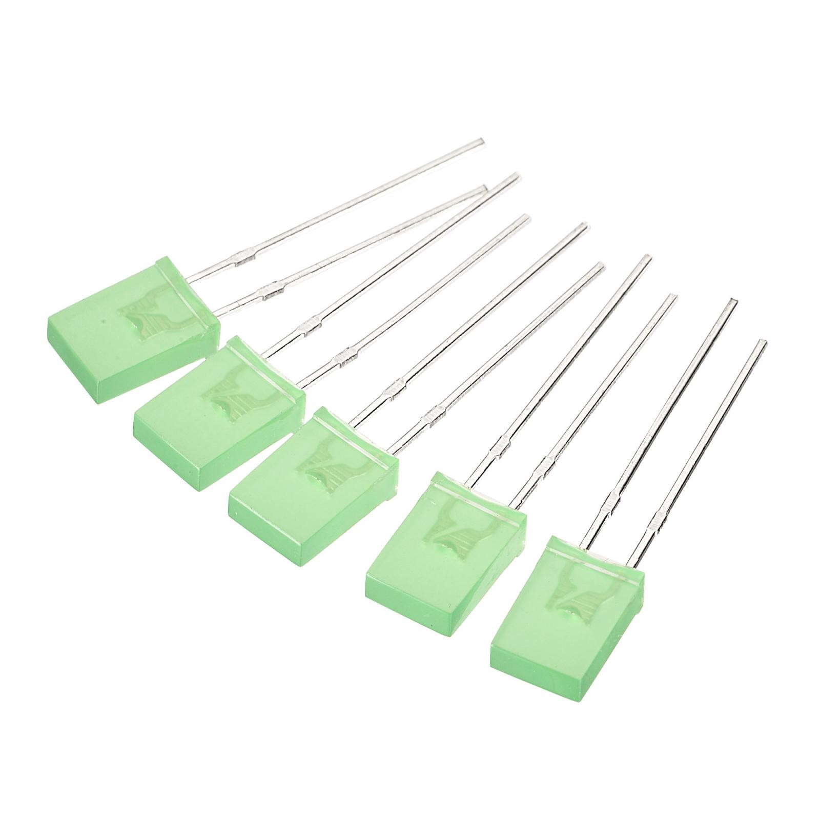 150Pcs 2x5x7mm Light Diode Rectangular Bright LED Lamp Bulb Yellow Green