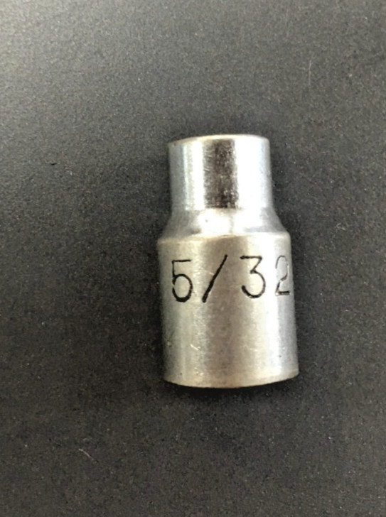 5/32" SOCKET, 6 POINT, 1/4" DRIVE, CHROME FINISH