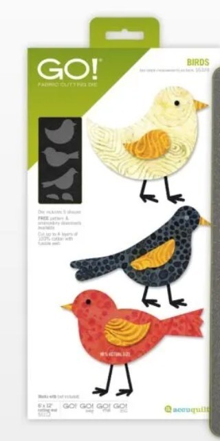 Accuquilt GO! Fabric Die Cutter: Birds: #55324