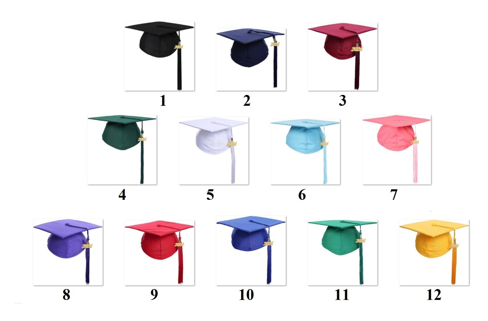 Personalized Address Labels Graduation Caps 2024 (FA 56)