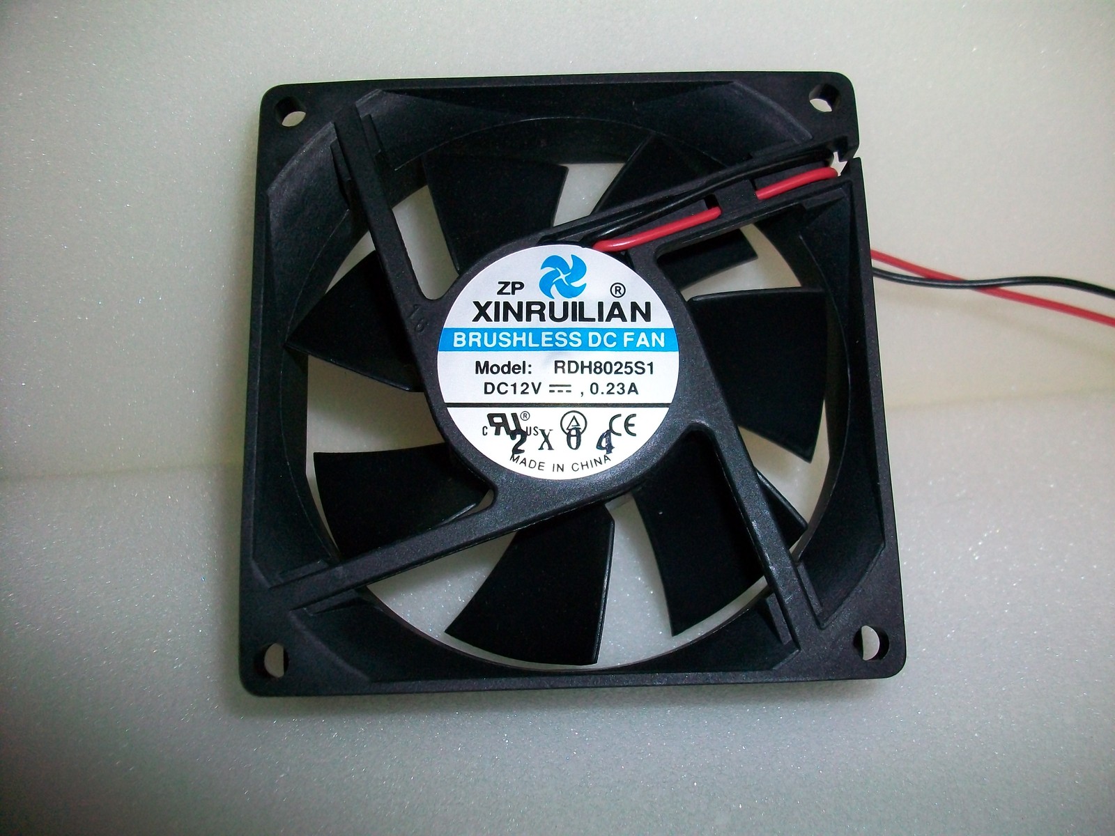 XINRUILIAN 12 V. Dc. FAN  3 1/4" x 3 1/4" x 1"