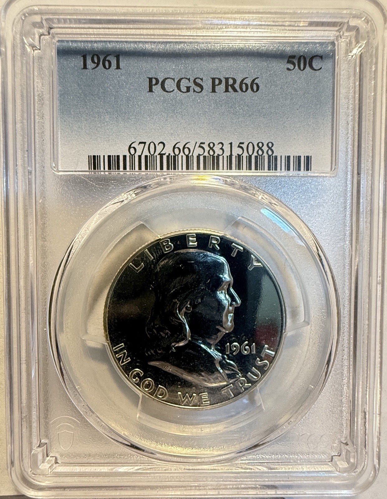 1961 Franklin Proof Half Dollar 50c PCGS PR66 - Just Graded/New Holder