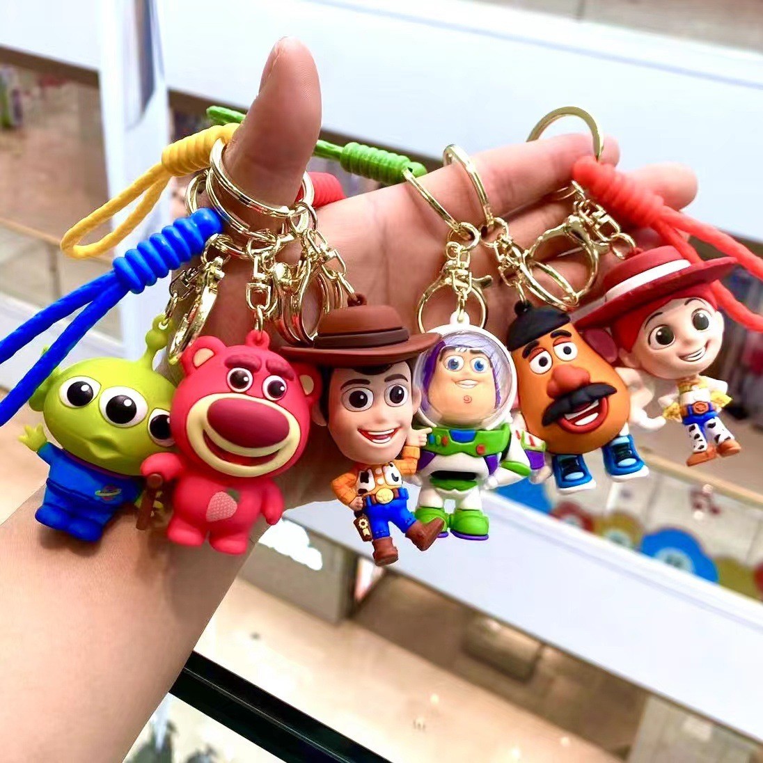 6pc Cartoon Toy Story Keychains bag pendant gift