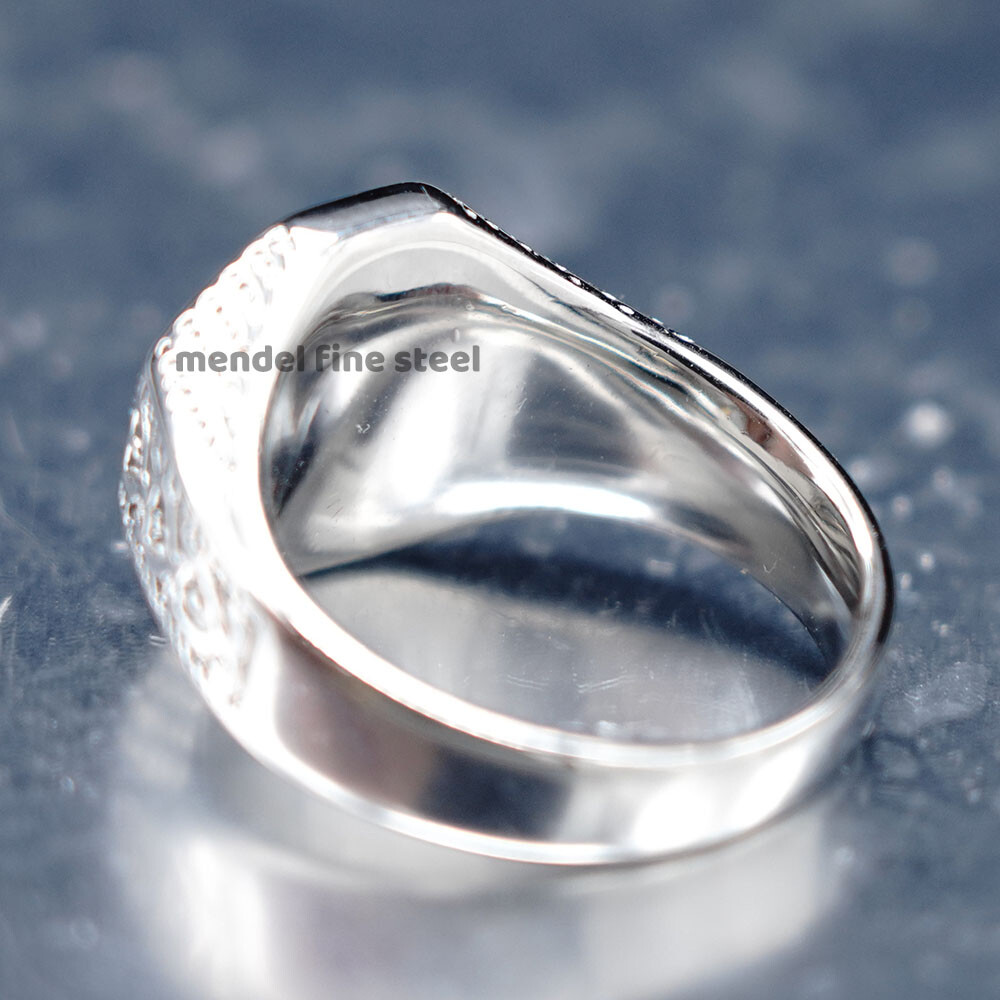 MENDEL Mens Stainless Steel Gold Plated Yin Ying Yang Protection Ring Size 7-15