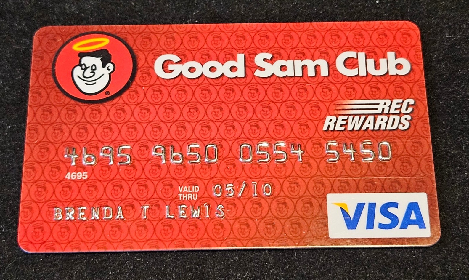 Good Sam Club Visa Charge Card ~ Barclays Bank Delaware ~ Exp 2010 ~ cc2386