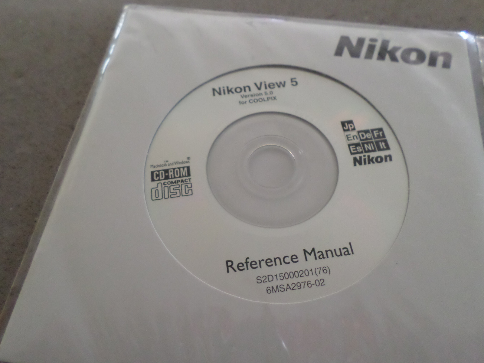 Nikon Picture Project 1.7 View 5 5.0 Reference Manual Disc - 2 Discs