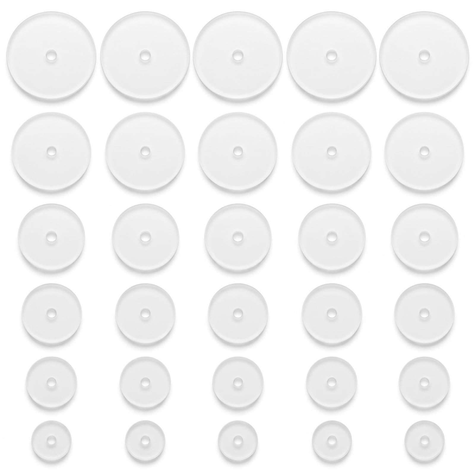 HJZHII 90Pcs Clear Piercing Disc for Bump, Silicone Earring