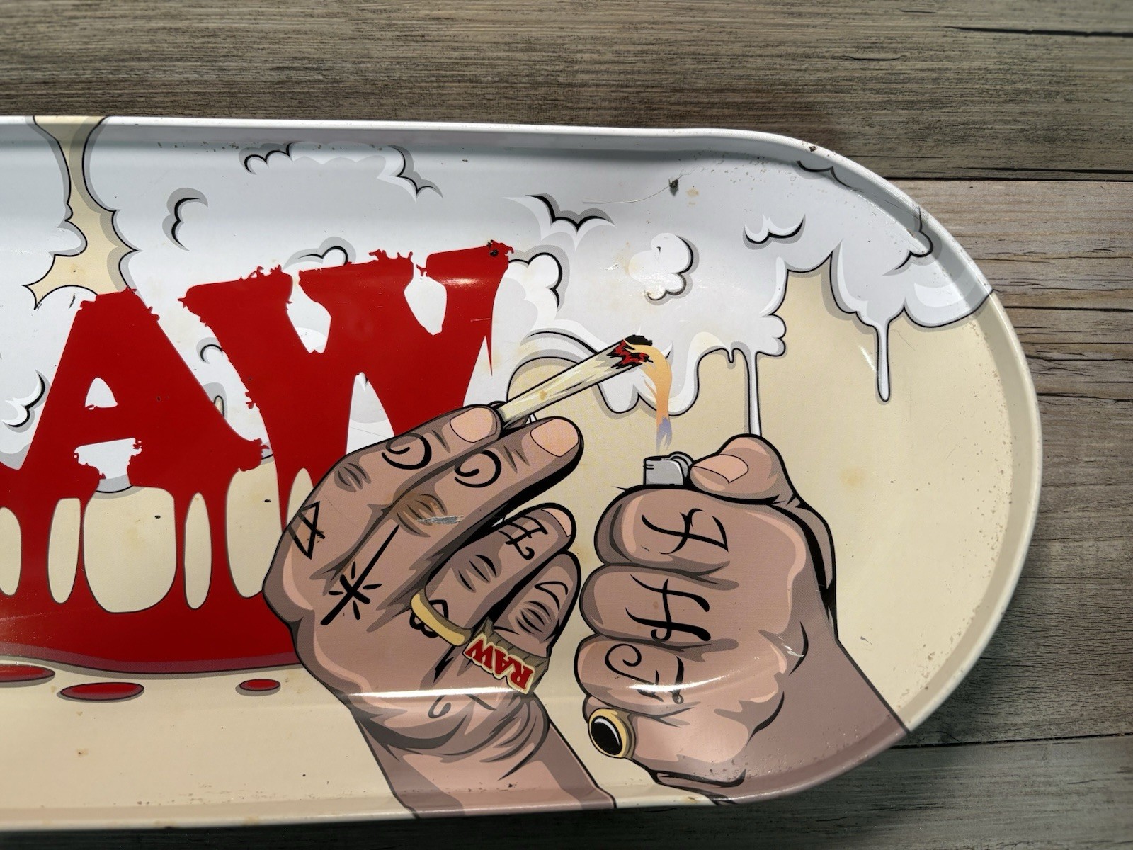 Boo Johnson RAW Rolling Tray Skateboard Deck tray collectible stack 18 in