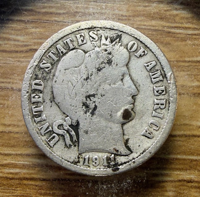 1911-D Barber Dime - Actual Coin Shown - Free Shipping & Tracking INV#801
