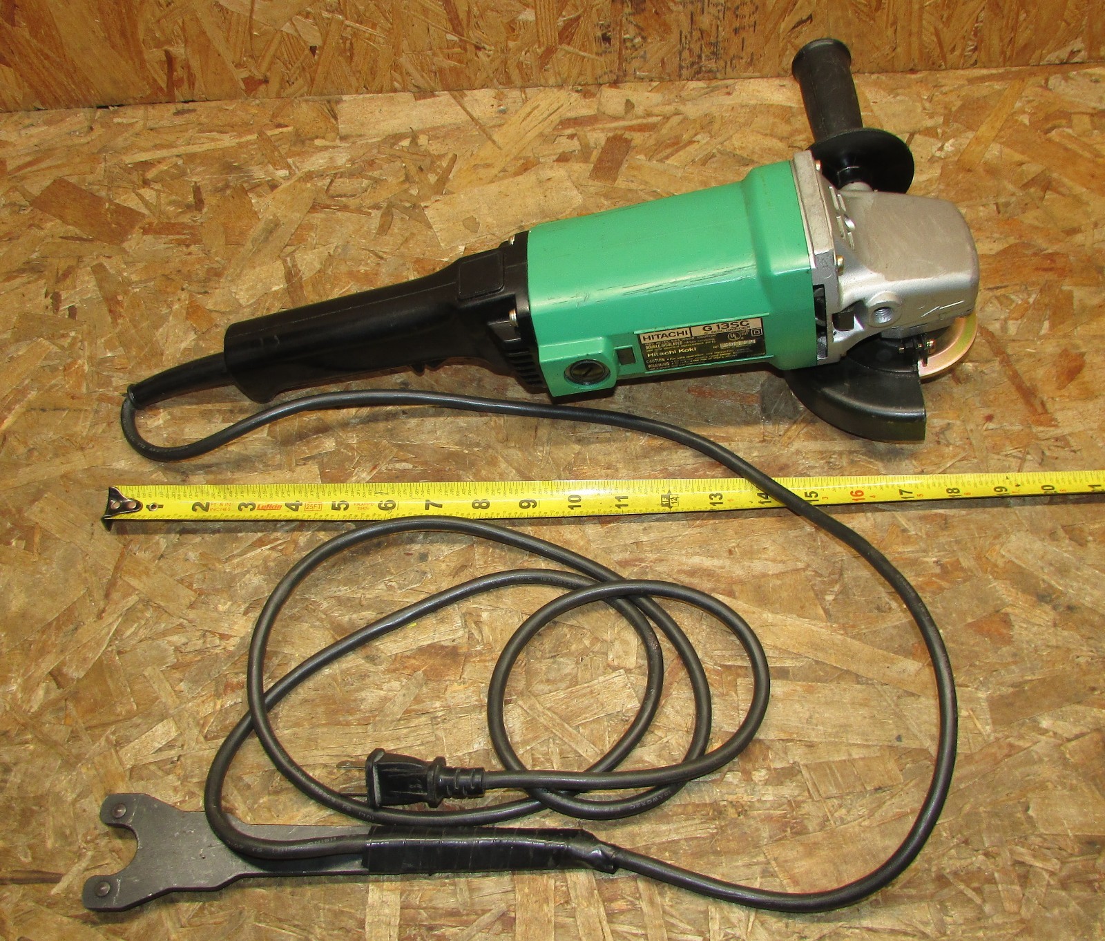 Hitachi Heavy Duty 5" Inch Disc Grinder G13SC Large Corded 9.6A 1050W, 10000 RPM