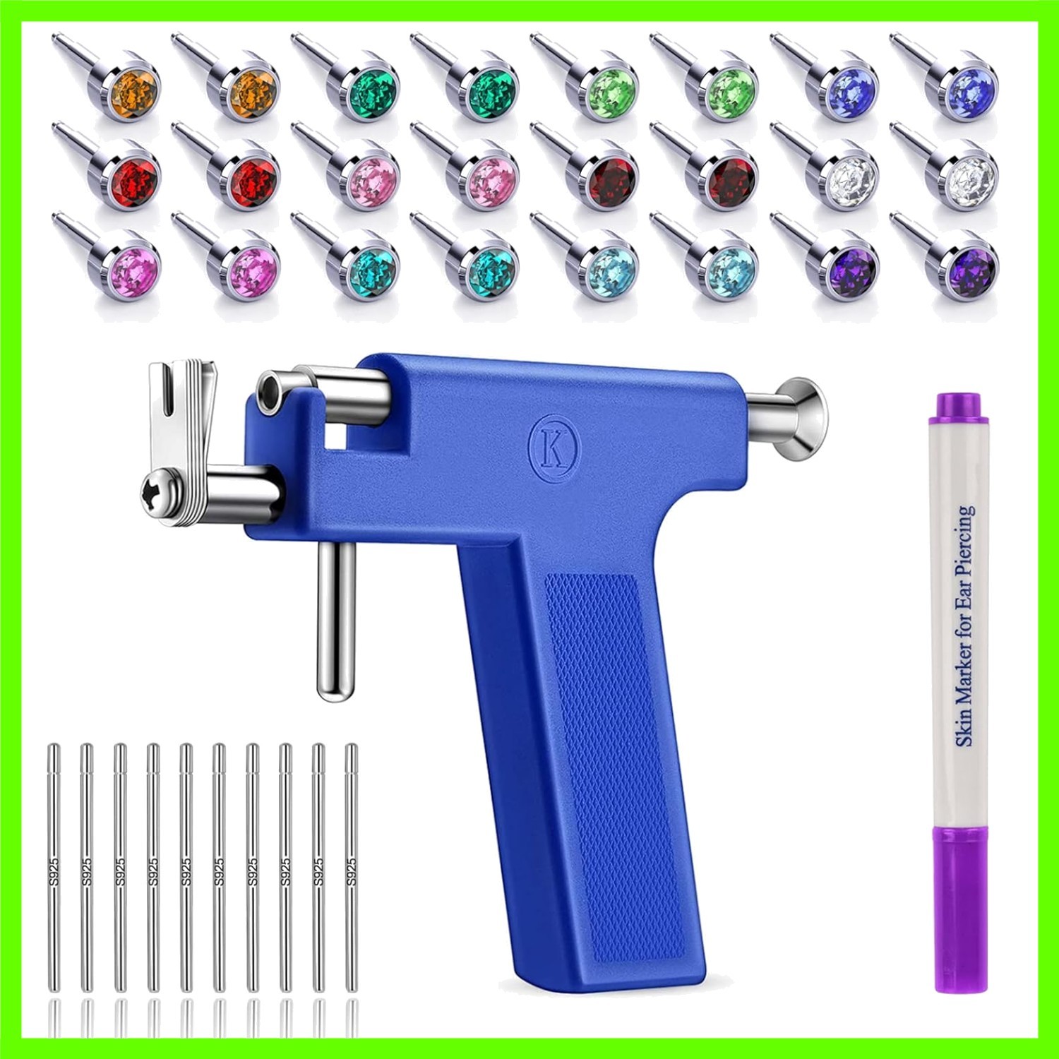 Ear Piercing Kit, Ear Piercing Gun Kit with Hypoallergenic Piercing Studs,Pro...