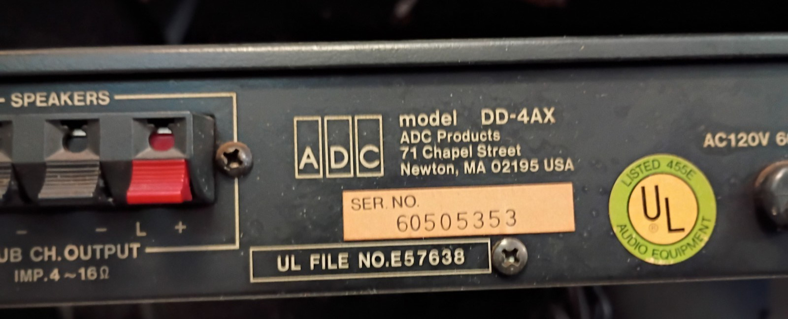 ADC DD-4AX Stereo Digital Delay Processor COMPLETE IN BOX, POWERS ON LOOKS GOOD