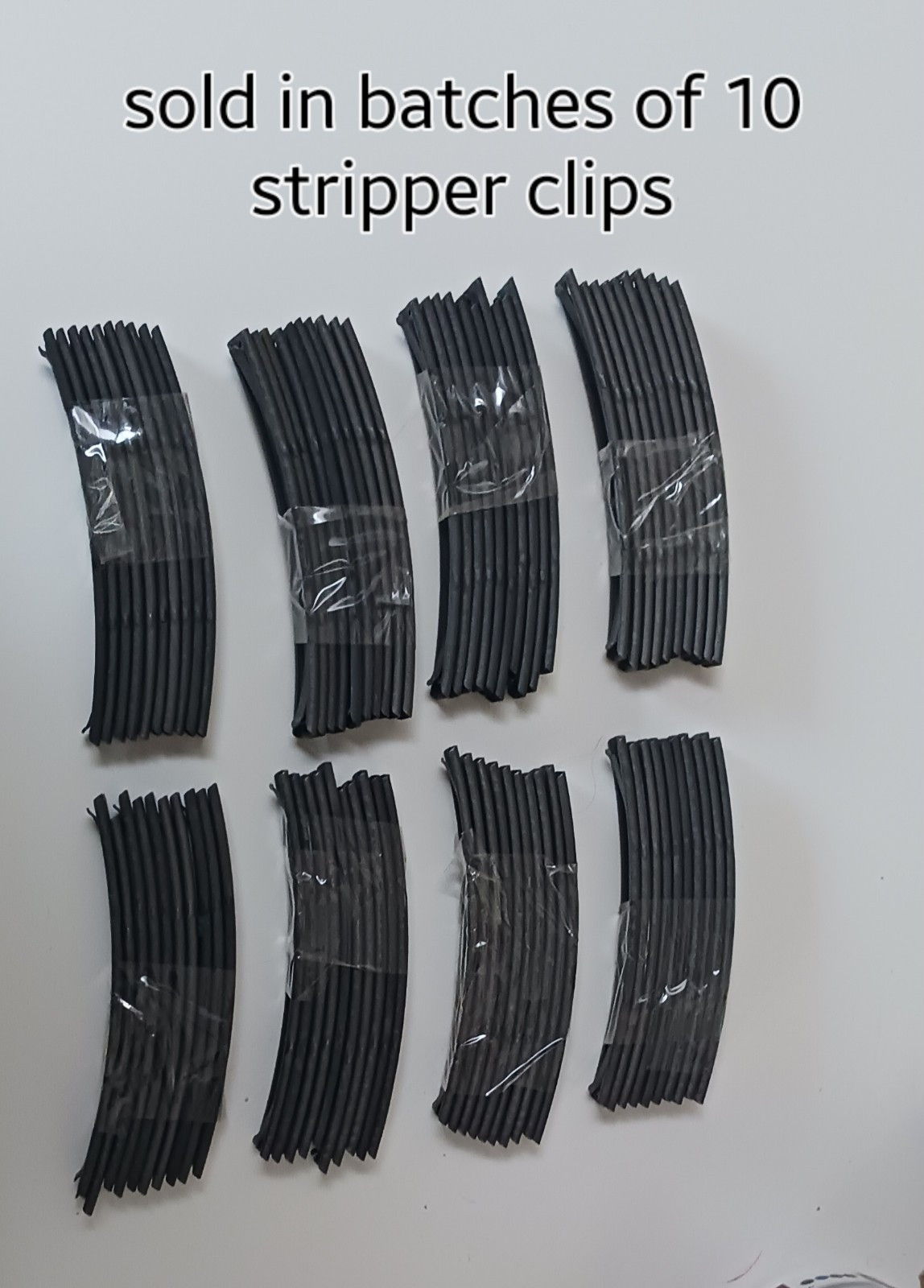 Stripper Clips. 10 Round Capacity. 10 Strippers Per Batch.