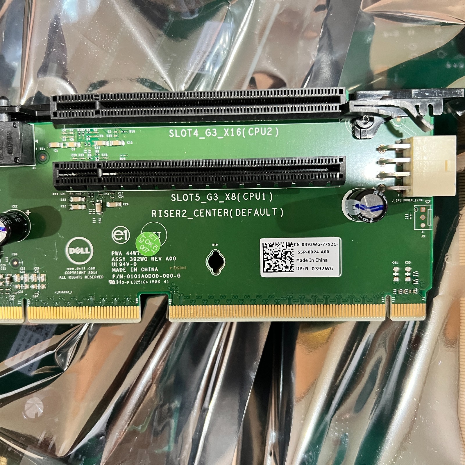 Lot 11  Dell Poweredge R730 R730XD PCI Riser 2 Card 392WG 0392WG