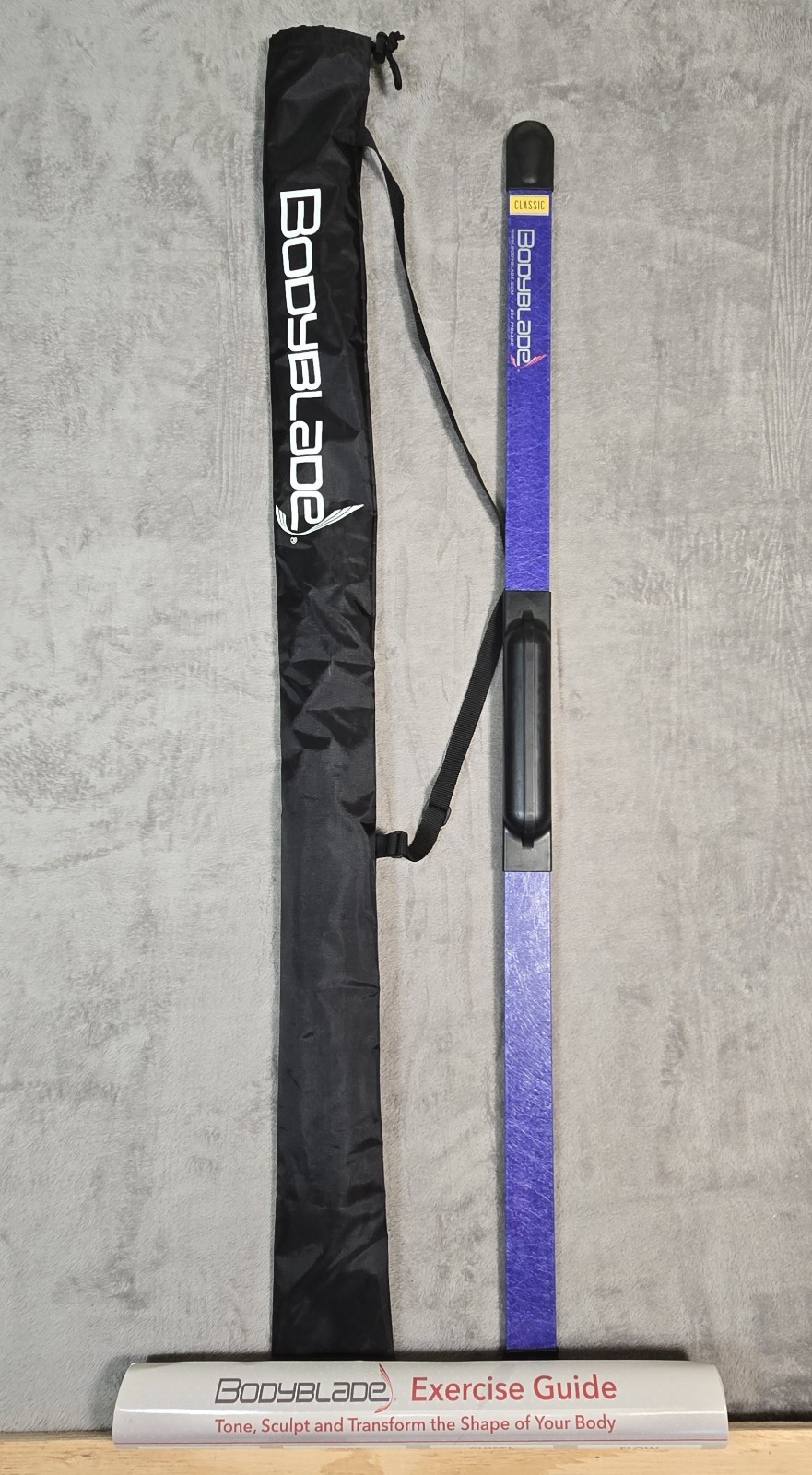 Bodyblade Classic 48" Oscillating Exercise Bar Purple w/ Bag & Guide