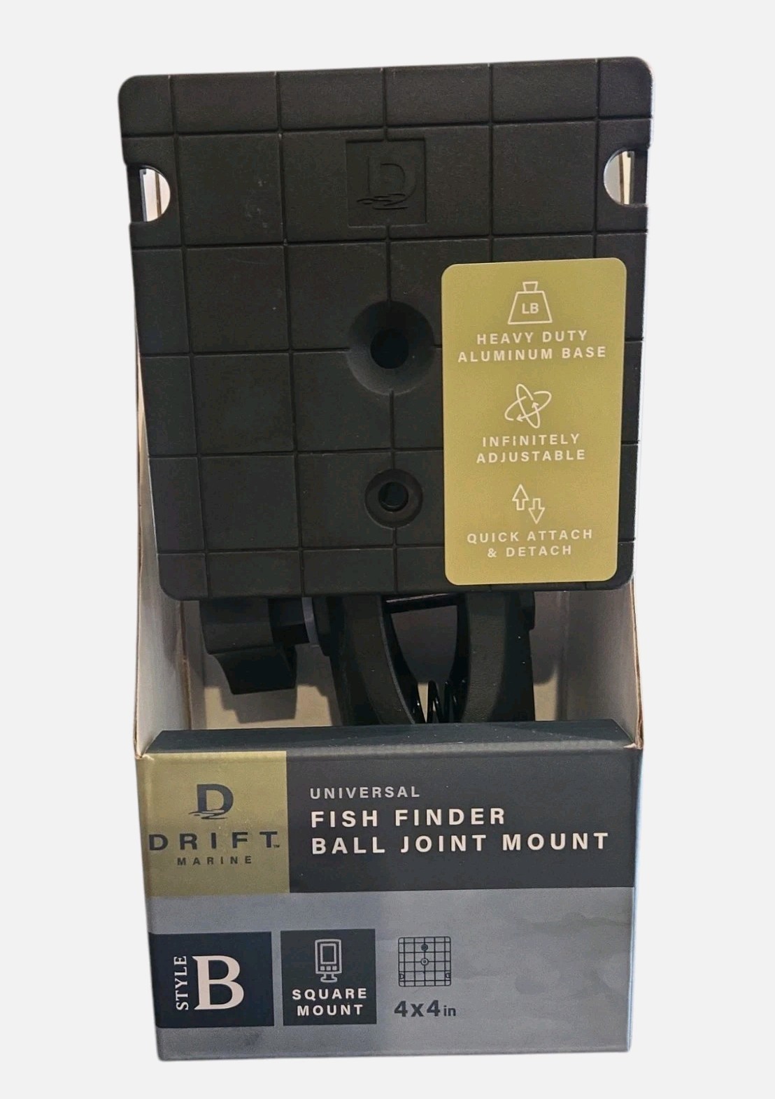 Drift Marine Universal Fish Finder Ball Joint Mount Square Style B 4x4 BT6579