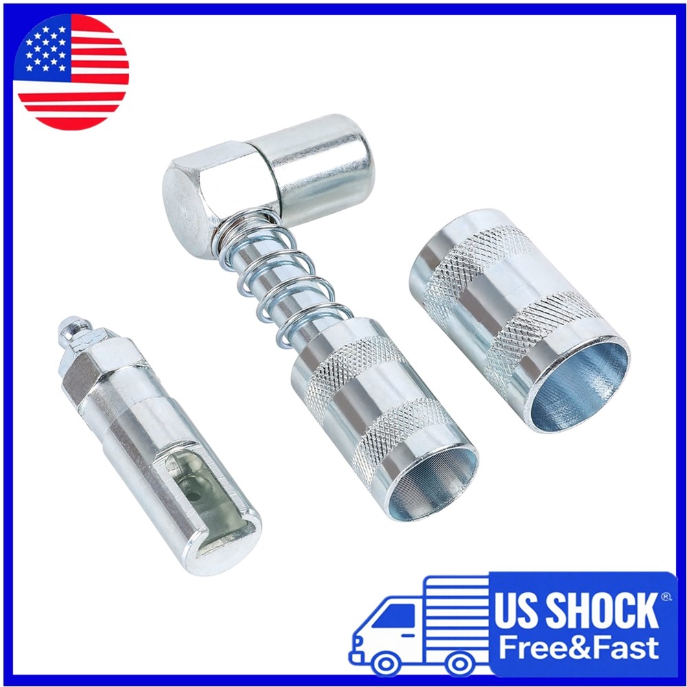 1 Set Grease Nozzle Adapter Grease Gun-Accessory 90 Degree Coupler Adapter Tool