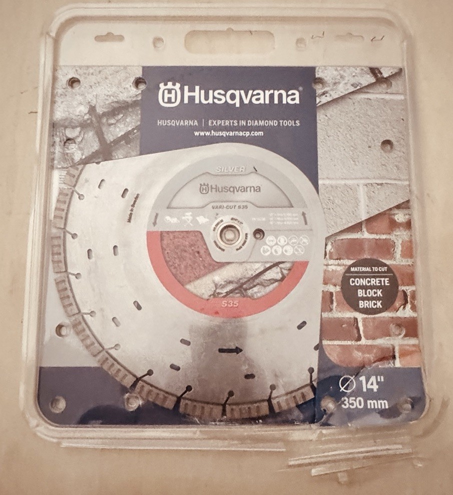Husqvarna Vari-Cut S35 Diamond Concrete Block Brick Blade 14” NEW IN PACKAGE