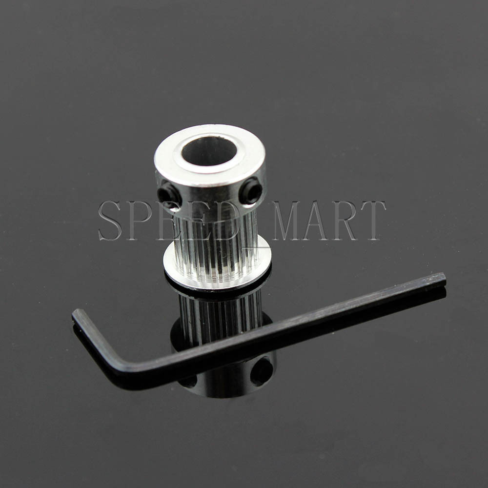 MXL Aluminum Timing Belt Pulley 8mm Bore 20 Tooth 0.08" Pitch for Stepper Motor