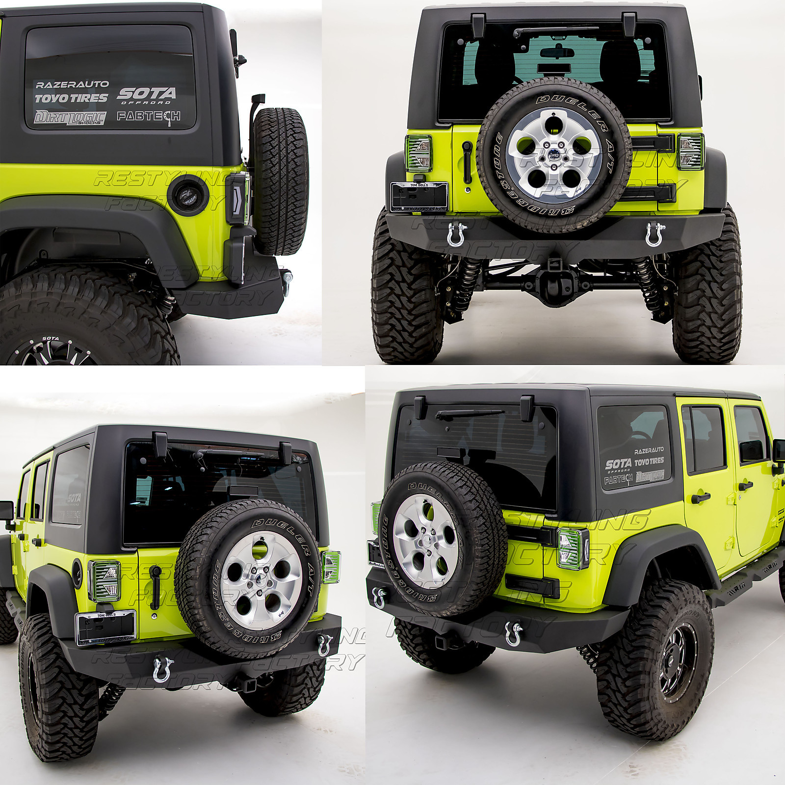 Rock Crawler FULL WIDTH Rear Bumper Heavy Duty for 07-18 Jeep JK Wrangler