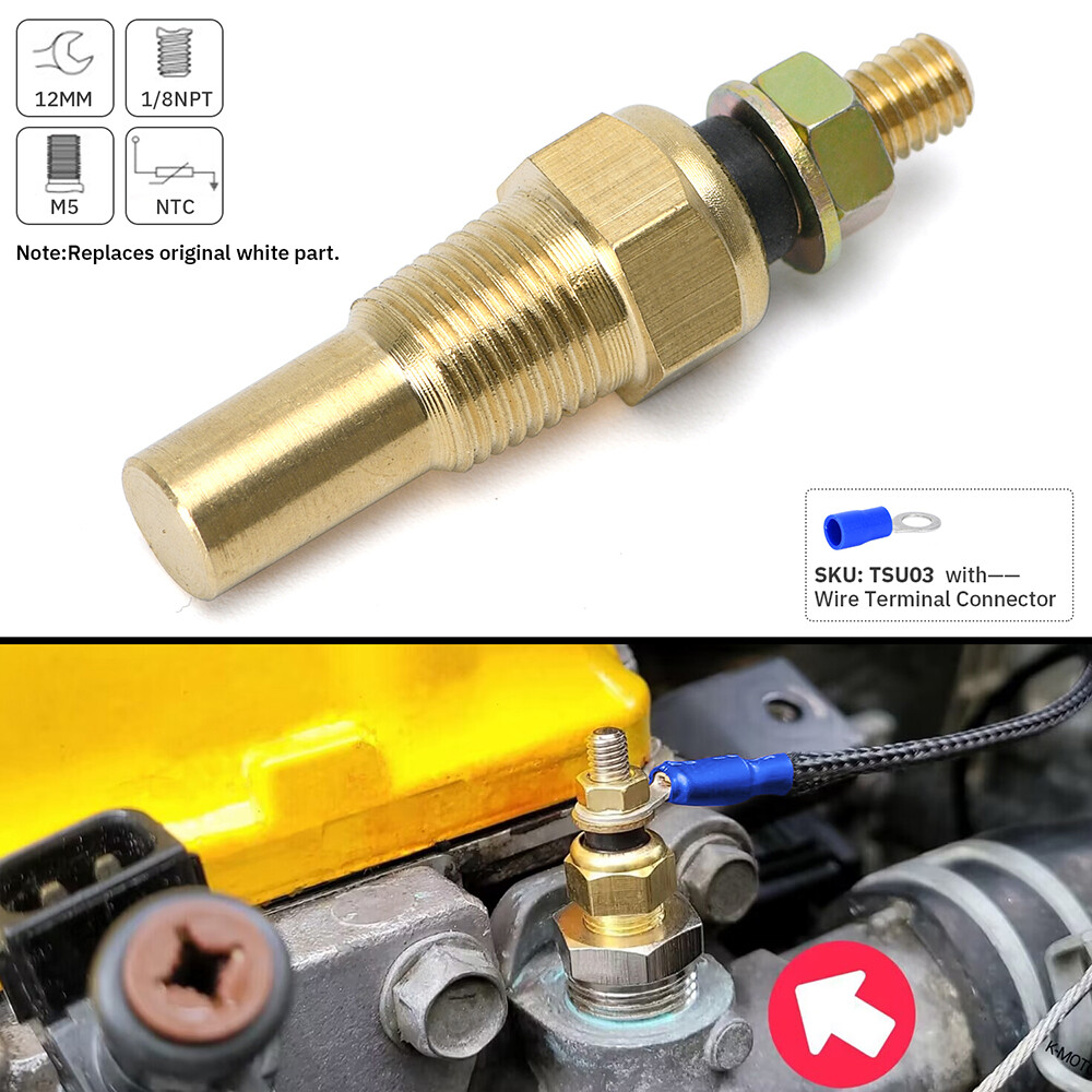 2pcs Water / Oil Temp Temperature 1/8 NPT Electrical Sender Sending Sensor Unit