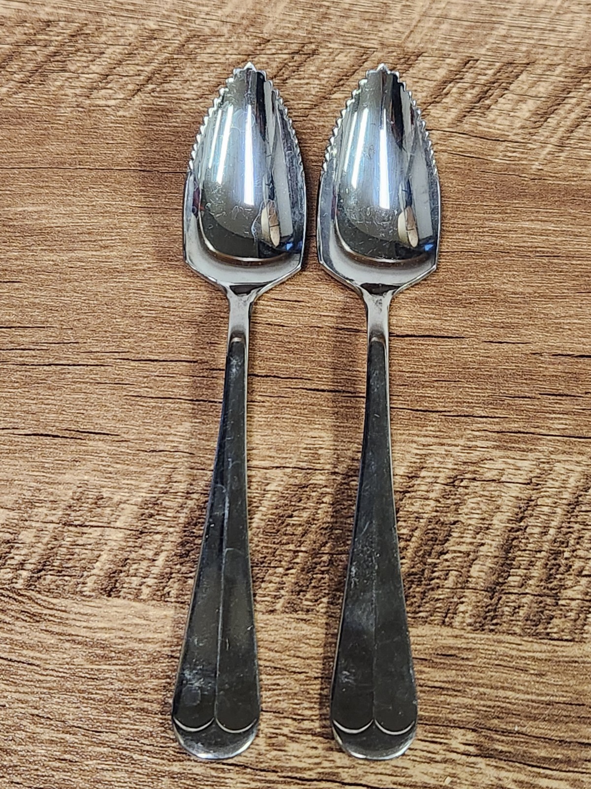 Set of 2 Stainless Grapefruit Spoons Japan HIC