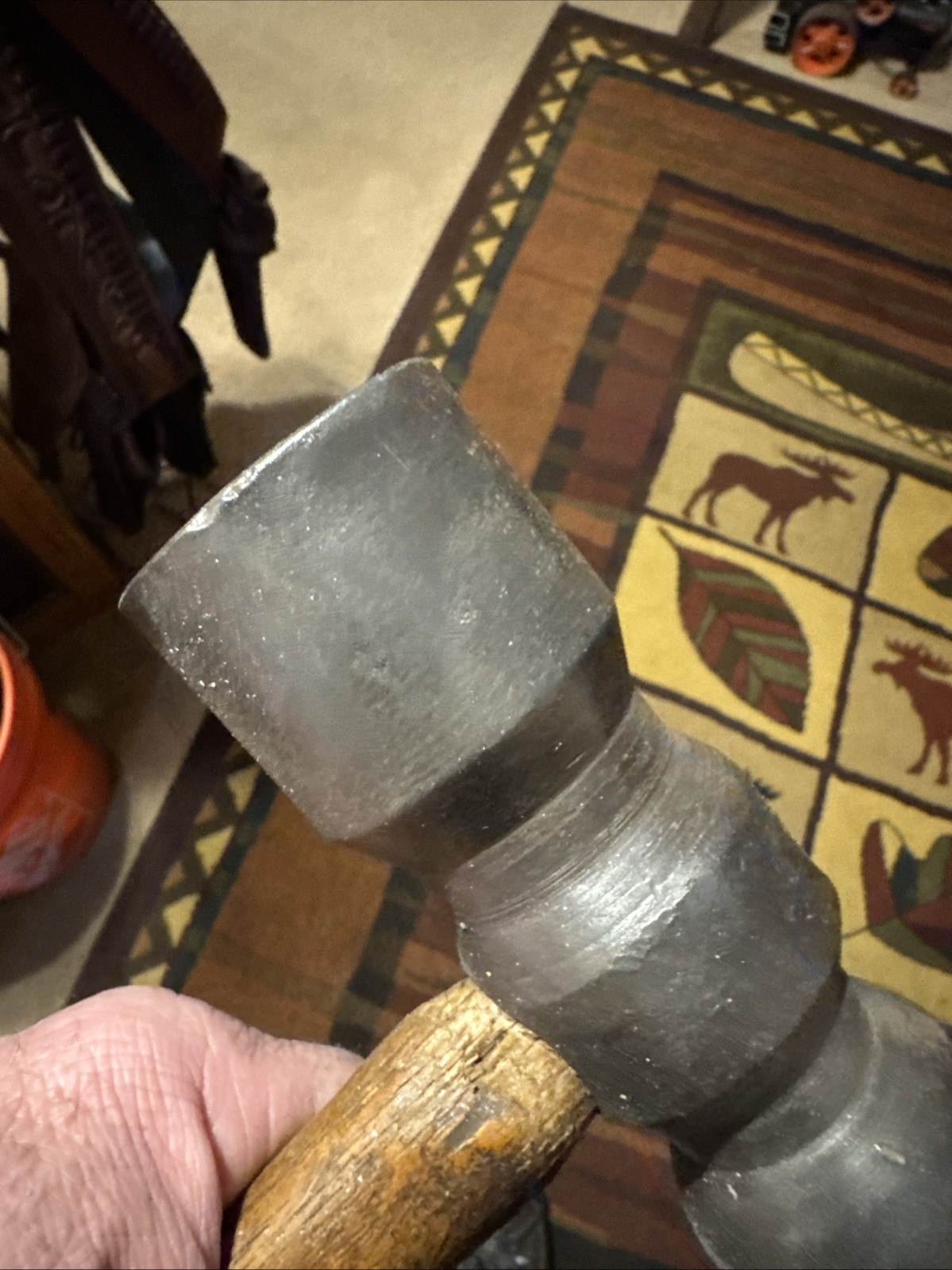Vintage Huge 7 lb Ball Peen Hammer