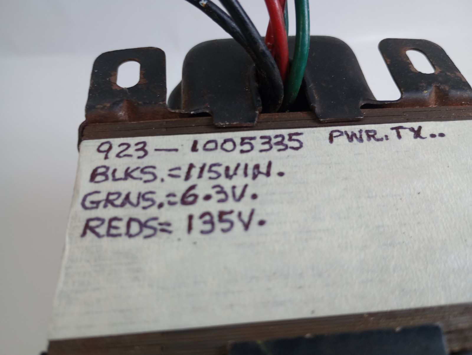 1 923-1005335 Power Transformer -Tests Good