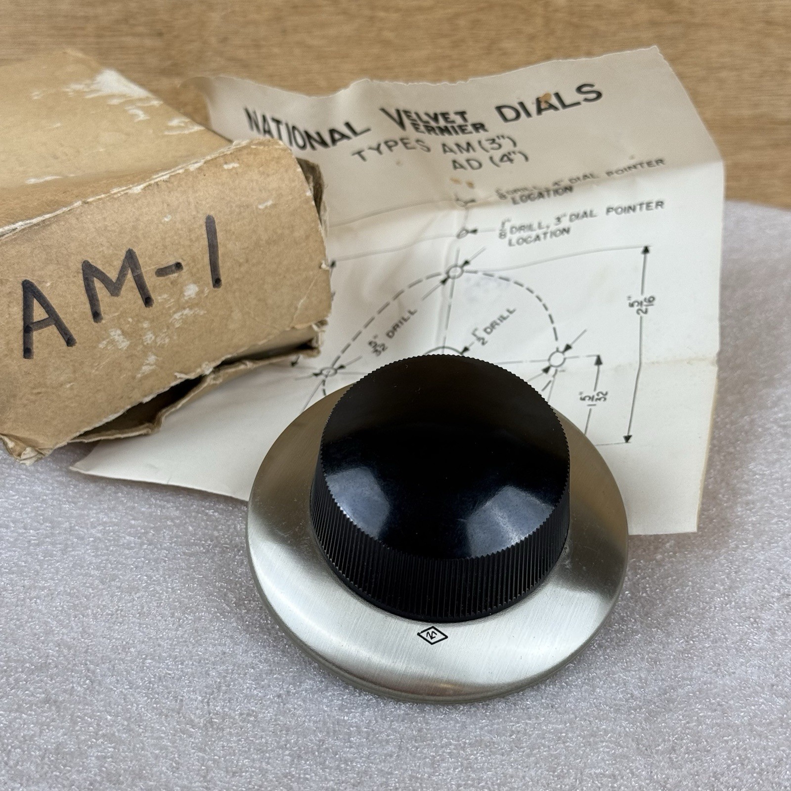 National Radio Velvet Vernier 3”AM Stainless Steel Dial + Install Instructions