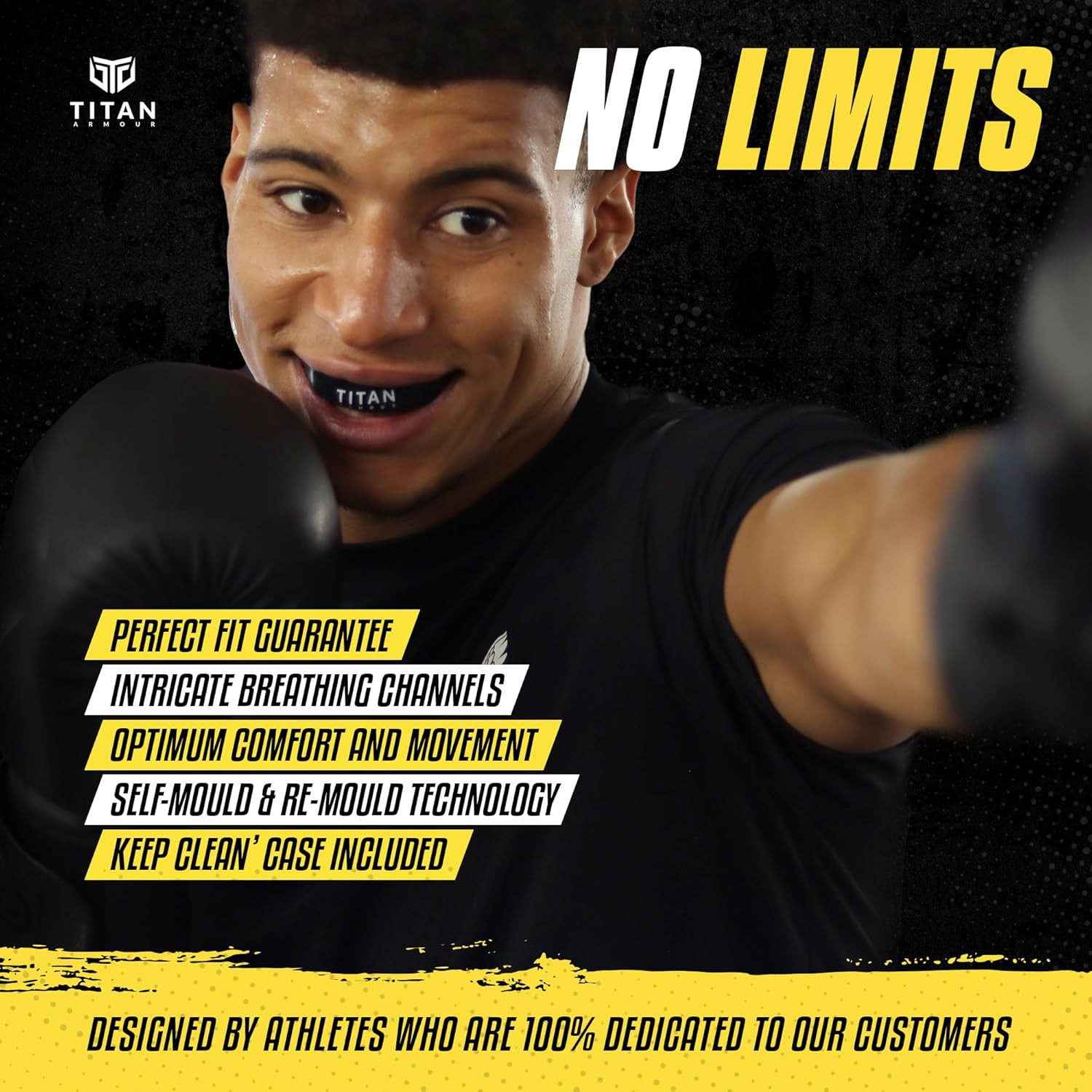 Titan Armour® Mouth Guard Boxing | Premium Dual-Layer | Case Included | Adult &