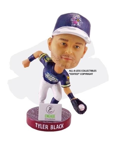 2025 WI TIMBER RATTLERS TYLER BLACK SGA BOBBLEHEAD "UDDER TUGGERS" ~ NIB