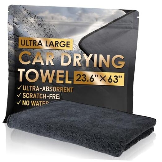 Car Drying Towel, Double-Sided Microfiber Towel for Cars, Ultra Absorbent,